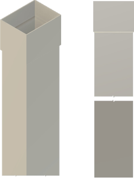 3x3 inch square aluminium pipe