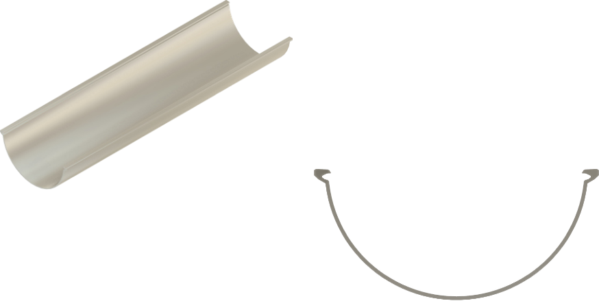 5 inch aluminium half round gutter