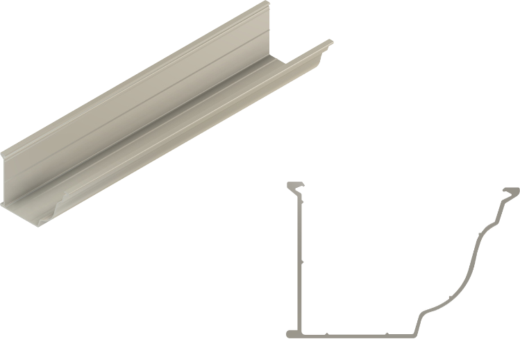 5x4 inch aluminium ogee gutter