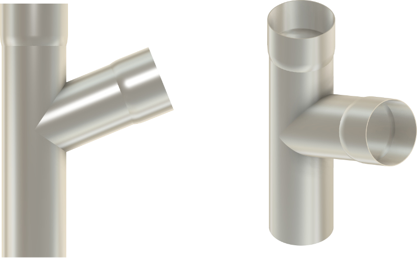 112 degree aluminium Y junction